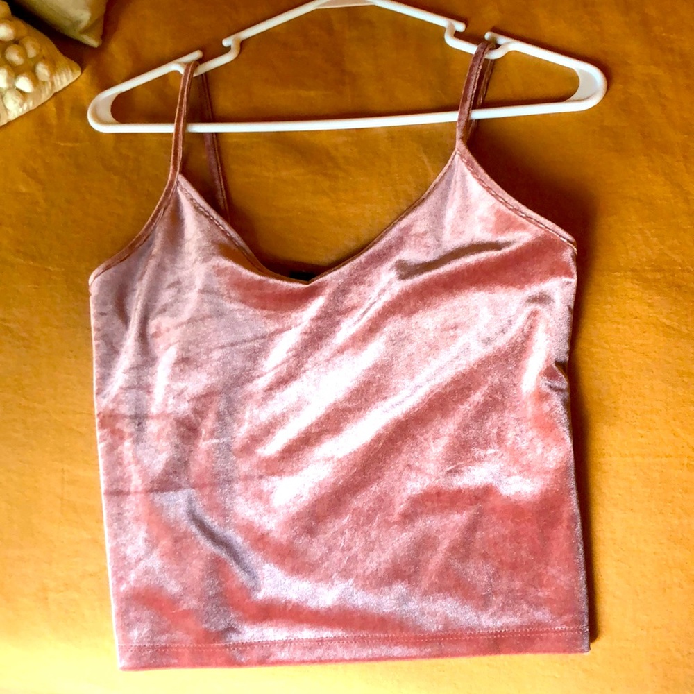 Suede crop top